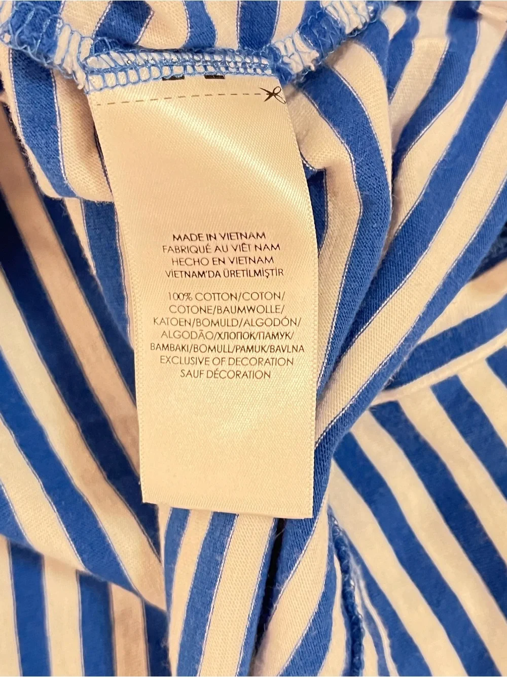 Polo by Ralph Lauren Large Men's Blue and White Stripe Polo Shirt